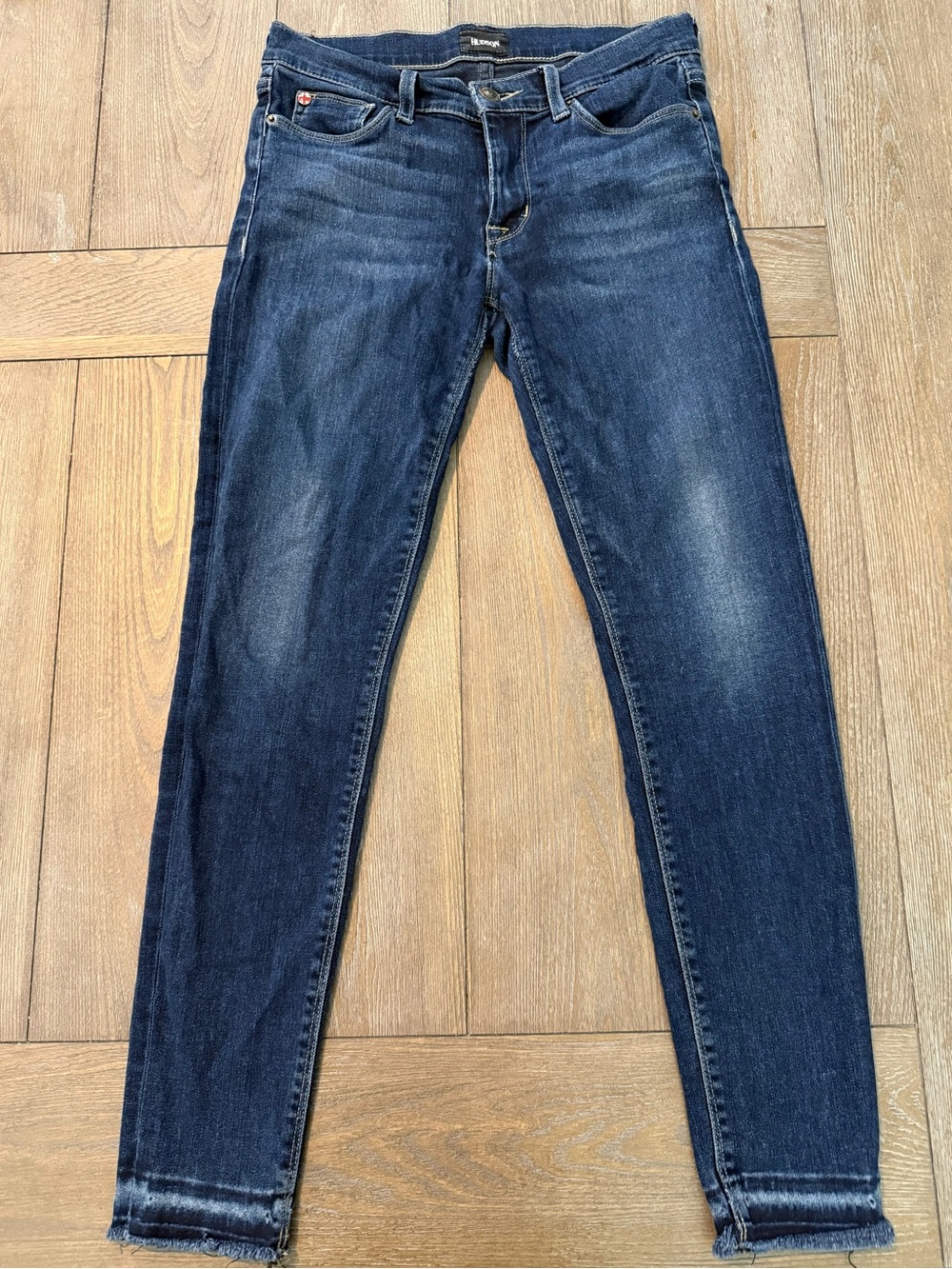 Hudson Jeans Women’s Skinny Jeans in Dark Blue Indigo Wash